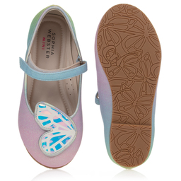 Sophia Webster Mini-Розовые туфли с блестками и декоративными бабочками | Childrensalon Outlet