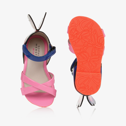 Sophia Webster Mini-Pink Leather Baby Sandals | Childrensalon Outlet
