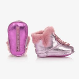 Sophia Webster Mini-Pink Leather Pre-Walker Boots | Childrensalon Outlet