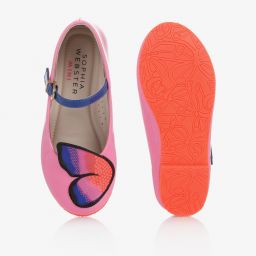 Sophia Webster Mini-حذاء جلد لامع لون زهري للبنات | Childrensalon Outlet