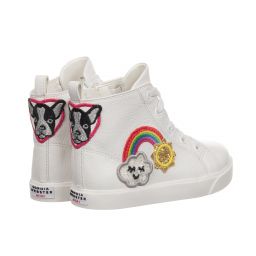 Sophia Webster Mini-White Leather Rainbow Trainers | Childrensalon Outlet