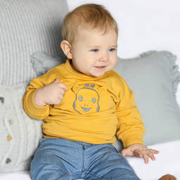 Sophie la Girafe-سويتشيرت قطن جيرسي لون أصفر موتارد للأطفال | Childrensalon Outlet