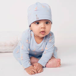 Sophie la Girafe-Голубые хлопковые брюки с жирафами | Childrensalon Outlet