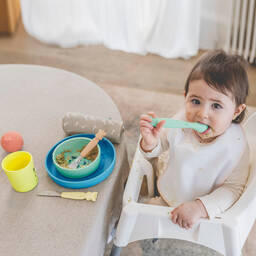 Sophie la Girafe-Blue Tableware Set (Set of 4) | Childrensalon Outlet