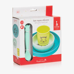 Sophie la Girafe-Blue Tableware Set (Set of 4) | Childrensalon Outlet