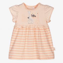 Sophie la Girafe-Кораллово-розовое платье с жирафом | Childrensalon Outlet