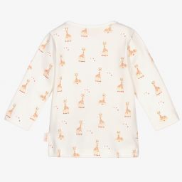 Sophie la Girafe-Кремовый хлопковый топ с жирафами | Childrensalon Outlet