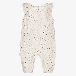 Sophie la Girafe-Кремовый хлопковый ромпер в горох | Childrensalon Outlet