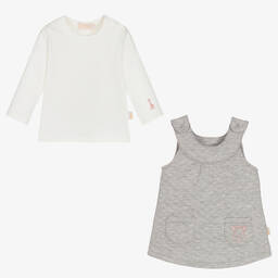 Sophie la Girafe-Кремовый топ и серое платье для малышей | Childrensalon Outlet