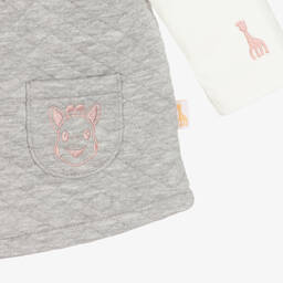 Sophie la Girafe-Кремовый топ и серое платье для малышей | Childrensalon Outlet