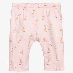Sophie la Girafe-Розовые хлопковые брюки с жирафами | Childrensalon Outlet