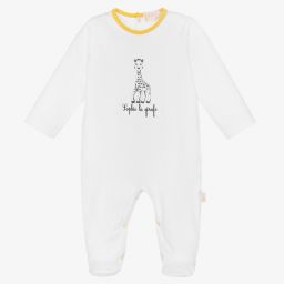 Sophie la Girafe-Белый хлопковый комбинезон | Childrensalon Outlet