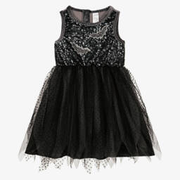 Souza-فستان الساحرة قطيفة وتول لون أسود | Childrensalon Outlet