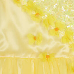 Souza-Girls Yellow Tulle Floral Dress | Childrensalon Outlet