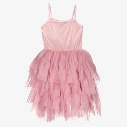 Souza-زي للحفلات التنكرية قطيفة وتول لون زهري للبنات | Childrensalon Outlet