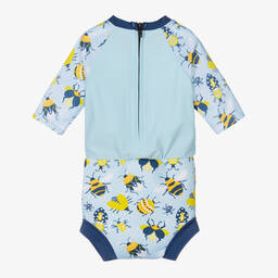 Splash About-Blue Bee Happy Nappy Baby Sun Suit (UPF50+) | Childrensalon Outlet