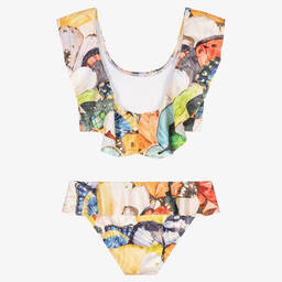 Stella Cove-مايّو بكيني مزين بكشكش لون برتقالي للبنات | Childrensalon Outlet