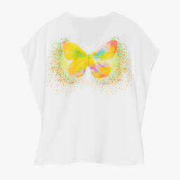 Stella Cove-Белый кафтан с бабочкой для девочек | Childrensalon Outlet