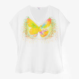 Stella Cove-Белый кафтан с бабочкой для девочек | Childrensalon Outlet