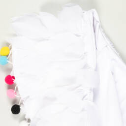 Stella Cove-Preloved Girls White Pom-Pom Swimsuit (12 years) | Childrensalon Outlet