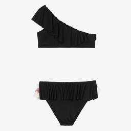 Stella Cove-Teen Girls Black Tulle Ruffle Bikini | Childrensalon Outlet