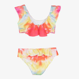 Stella Cove-مايو بيكيني تينز بناتي مزين بكشكش لون أحمر وأصفر | Childrensalon Outlet