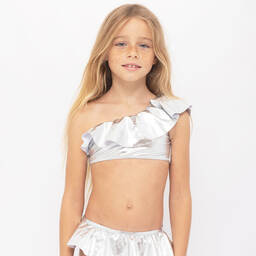 Stella Cove-Teen Girls Silver One Shoulder Bikini | Childrensalon Outlet