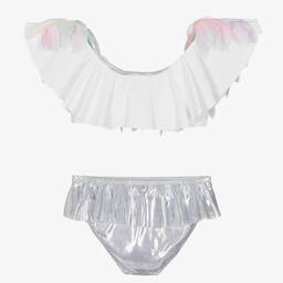 Stella Cove-Teen Girls Silver & White Bikini | Childrensalon Outlet