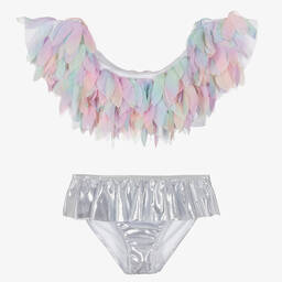 Stella Cove-Teen Girls Silver & White Bikini | Childrensalon Outlet