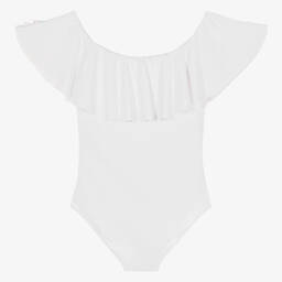 Stella Cove-Teen Girls White Frilled Swimsuit | Childrensalon Outlet