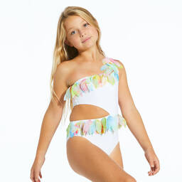 Stella Cove-مايّو تينز بناتي لون أبيض بألوان قوس قزح | Childrensalon Outlet