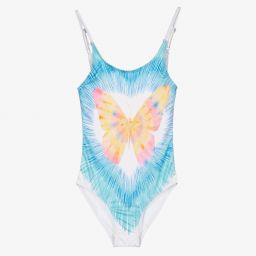 Stella Cove-مايّو لون أبيض بطبعة ملونة للبنات | Childrensalon Outlet