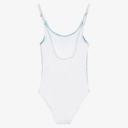 Stella Cove-مايّو لون أبيض بطبعة ملونة للبنات | Childrensalon Outlet