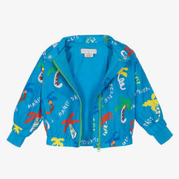 Stella McCartney Kids-جاكيت هودي أطفال ولادي لون أزرق | Childrensalon Outlet