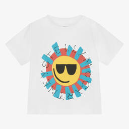 Stella McCartney Kids-Baby Boys White Sun Cotton T-Shirt | Childrensalon Outlet