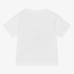 Stella McCartney Kids-Baby Boys White Sun Cotton T-Shirt | Childrensalon Outlet