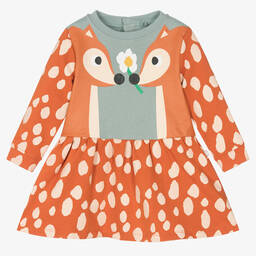 Stella McCartney Kids-Baby Girls Orange Deer Dress | Childrensalon Outlet