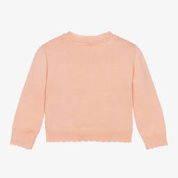 Stella McCartney Kids-Baby Girls Orange Floral Cotton Knit Cardigan | Childrensalon Outlet