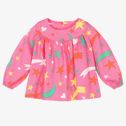 Stella McCartney Kids-توب ليوسيل لون زهري فاقع للمولودات | Childrensalon Outlet