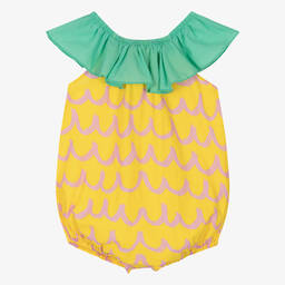 Stella McCartney Kids-Baby Girls Yellow Cotton Shortie | Childrensalon Outlet