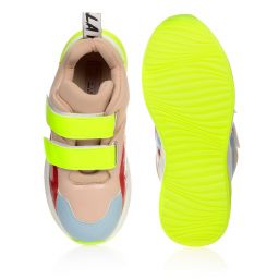 Stella McCartney Kids-Beige Faux Leather Trainers | Childrensalon Outlet