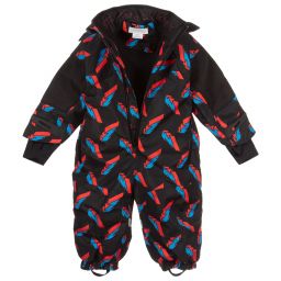 Stella McCartney Kids Ski Wear Capsule-أوفرول شتوي أطفال ولادي لون أسود، أزرق وأحمر | Childrensalon Outlet
