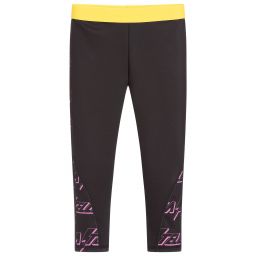 Stella McCartney Kids-Черные спортивные легинсы с логотипом | Childrensalon Outlet