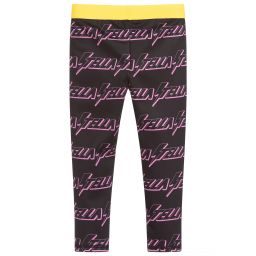 Stella McCartney Kids-Черные спортивные легинсы с логотипом | Childrensalon Outlet