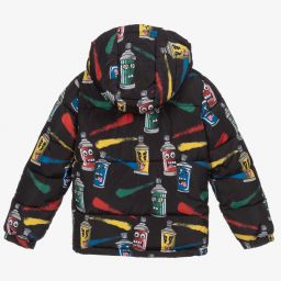 Stella McCartney Kids-Black Recycled Puffer Coat | Childrensalon Outlet