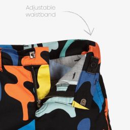 Stella McCartney Kids-Black Seaweed Print Shorts  | Childrensalon Outlet