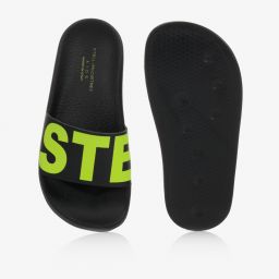 Stella McCartney Kids-Black & Yellow Sliders | Childrensalon Outlet
