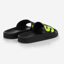 Stella McCartney Kids-Black & Yellow Sliders | Childrensalon Outlet