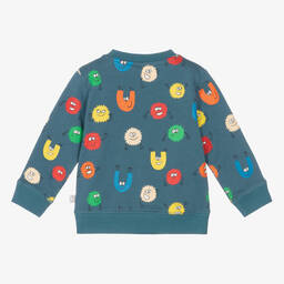 Stella McCartney Kids-Blue Cotton Baby Sweatshirt | Childrensalon Outlet