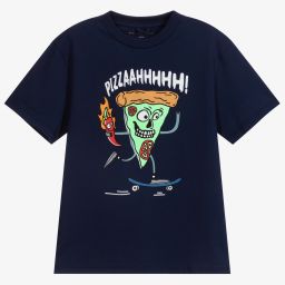 Stella McCartney Kids-Синяя футболка из органического хлопка | Childrensalon Outlet